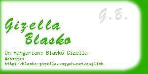 gizella blasko business card