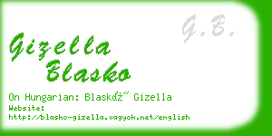 gizella blasko business card